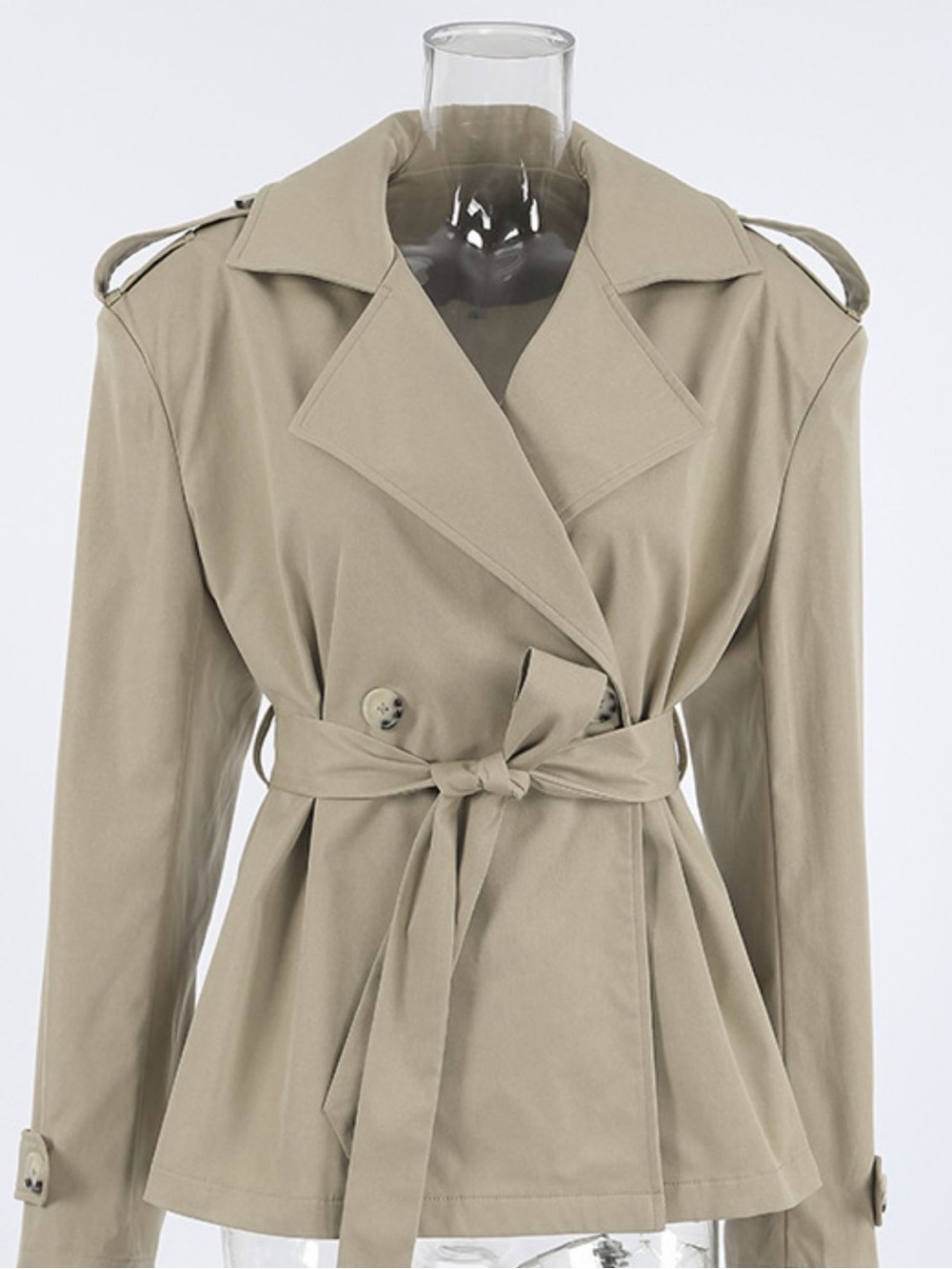 ♥️ Chic Double-Breasted Belted Trench Coat